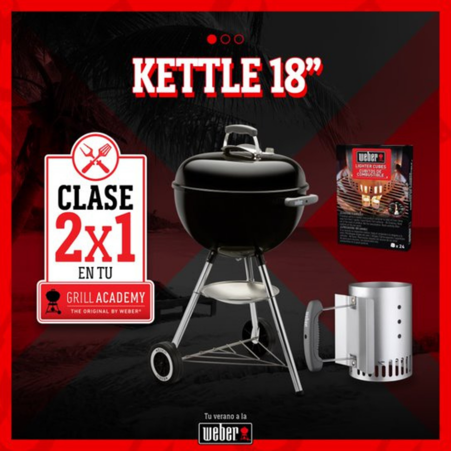 Asador de carbón Original Kettle 18" Negro