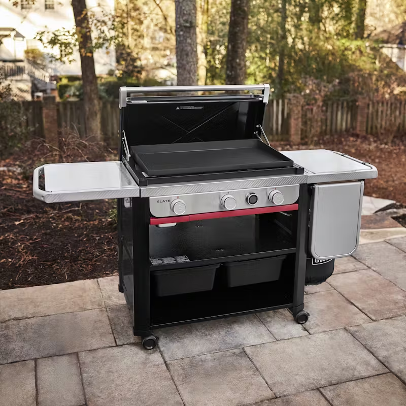 Plancha resistente al óxido Slate™ de 76 cm (30") con mesa lateral extensible