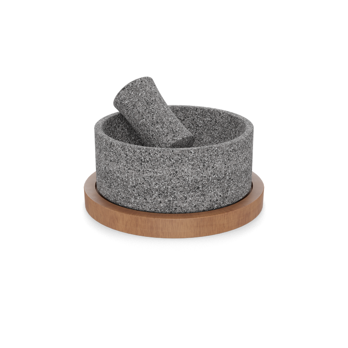 Molcajete Redondo 8" Piedra Volcánica