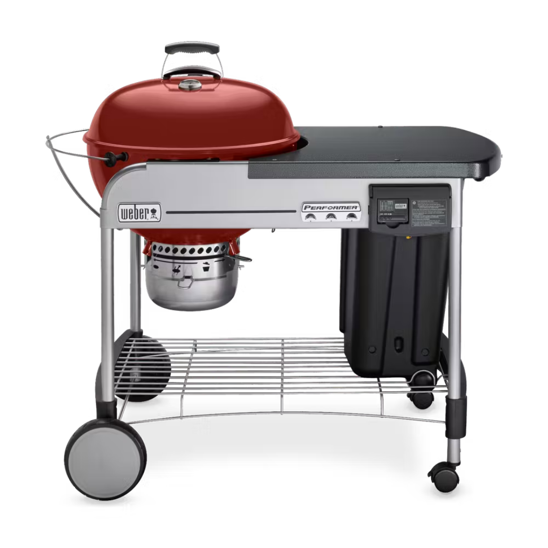 Asador de carbón Performer Deluxe 22" Rojo carmesí