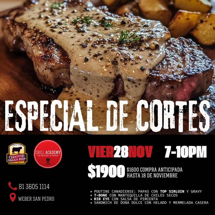 Taller: Especial de Cortes Weber San Pedro 28 Noviembre 2025