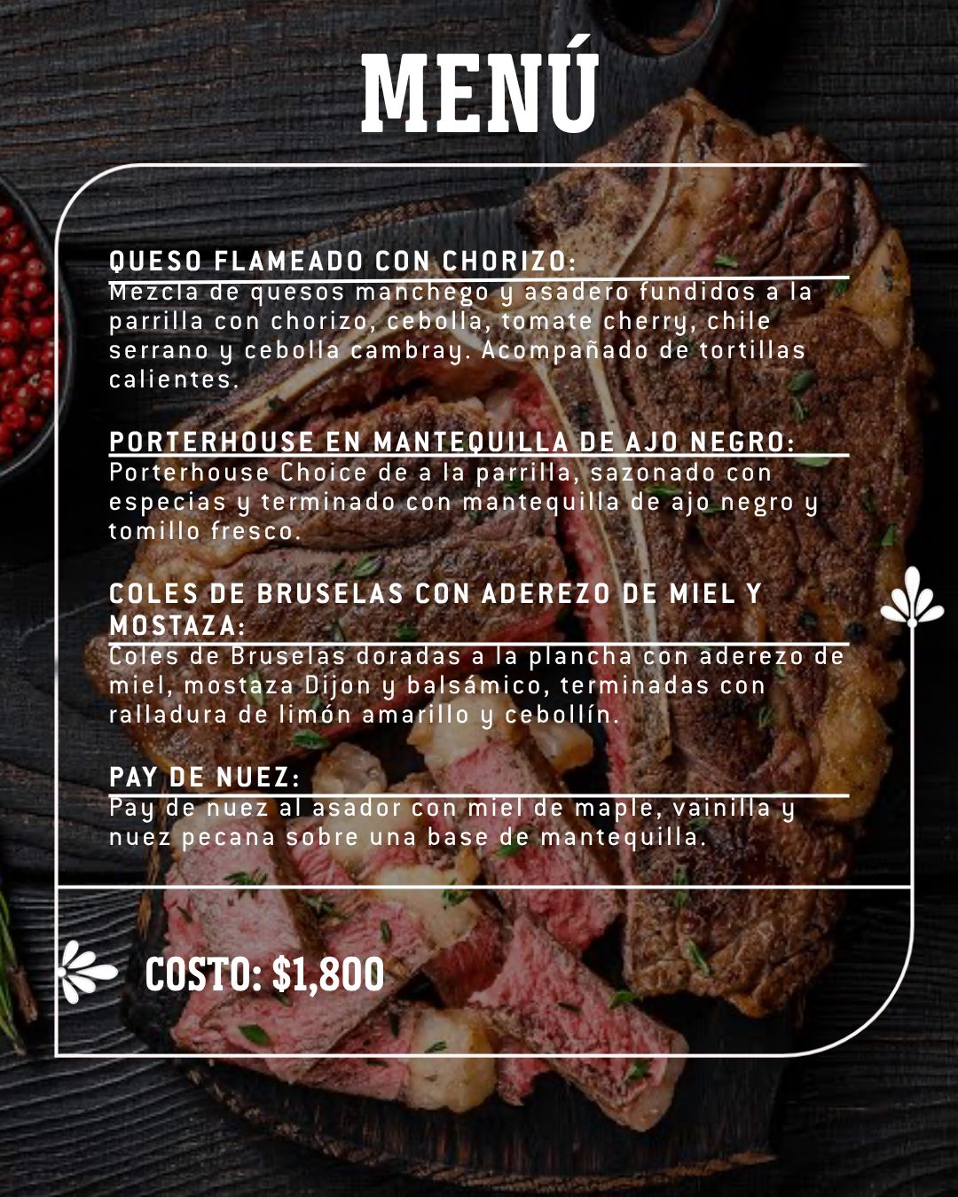 Taller Porterhouse Providencia Viernes 30 Octubre 2026