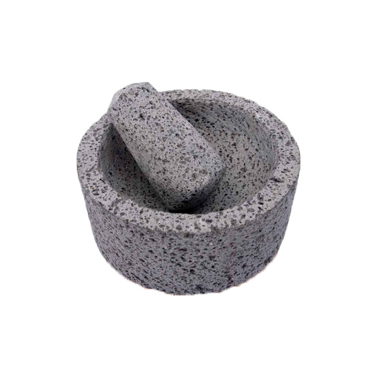 Molcajete Redondo 8" Piedra Volcánica