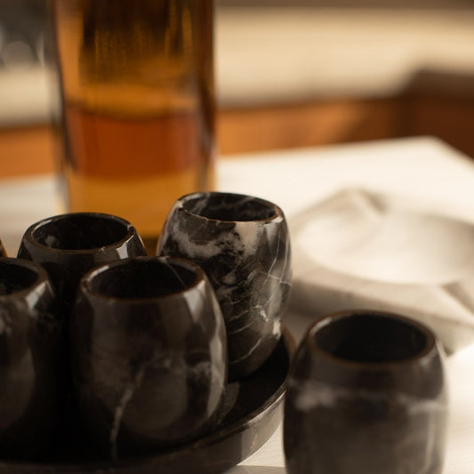 Mezcaleros de Mármol con Base 6pz