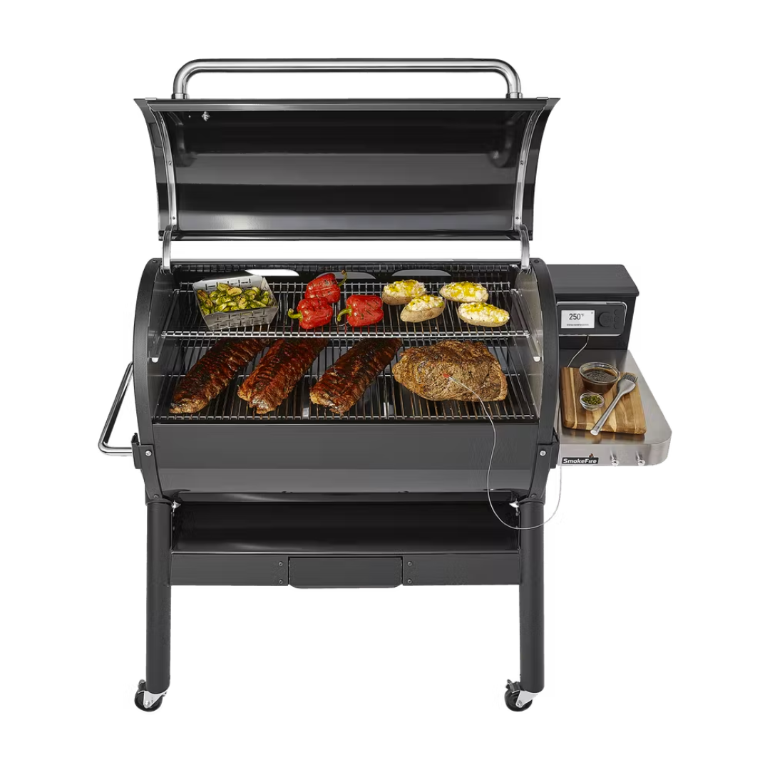 Asador de pellets de madera SmokeFire EX6 negro