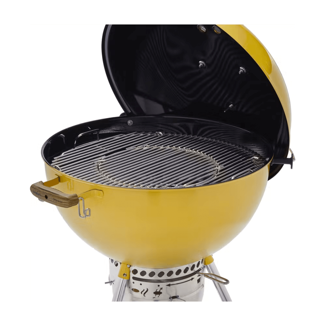 Asador de carbón Kettle 70 Aniversario Hot Rod Yellow