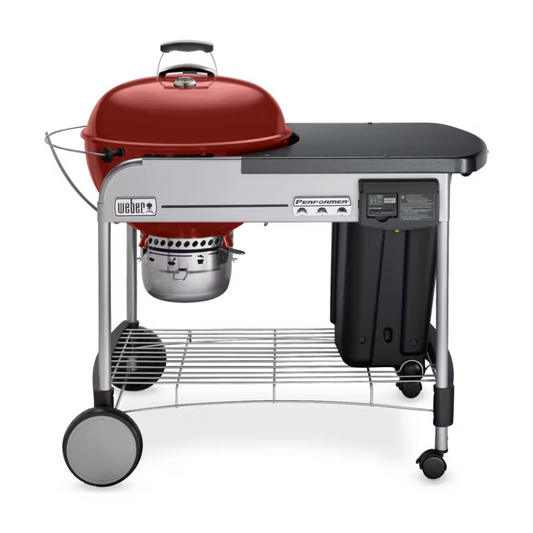 Asador de carbón Performer Deluxe 22" Rojo carmesí