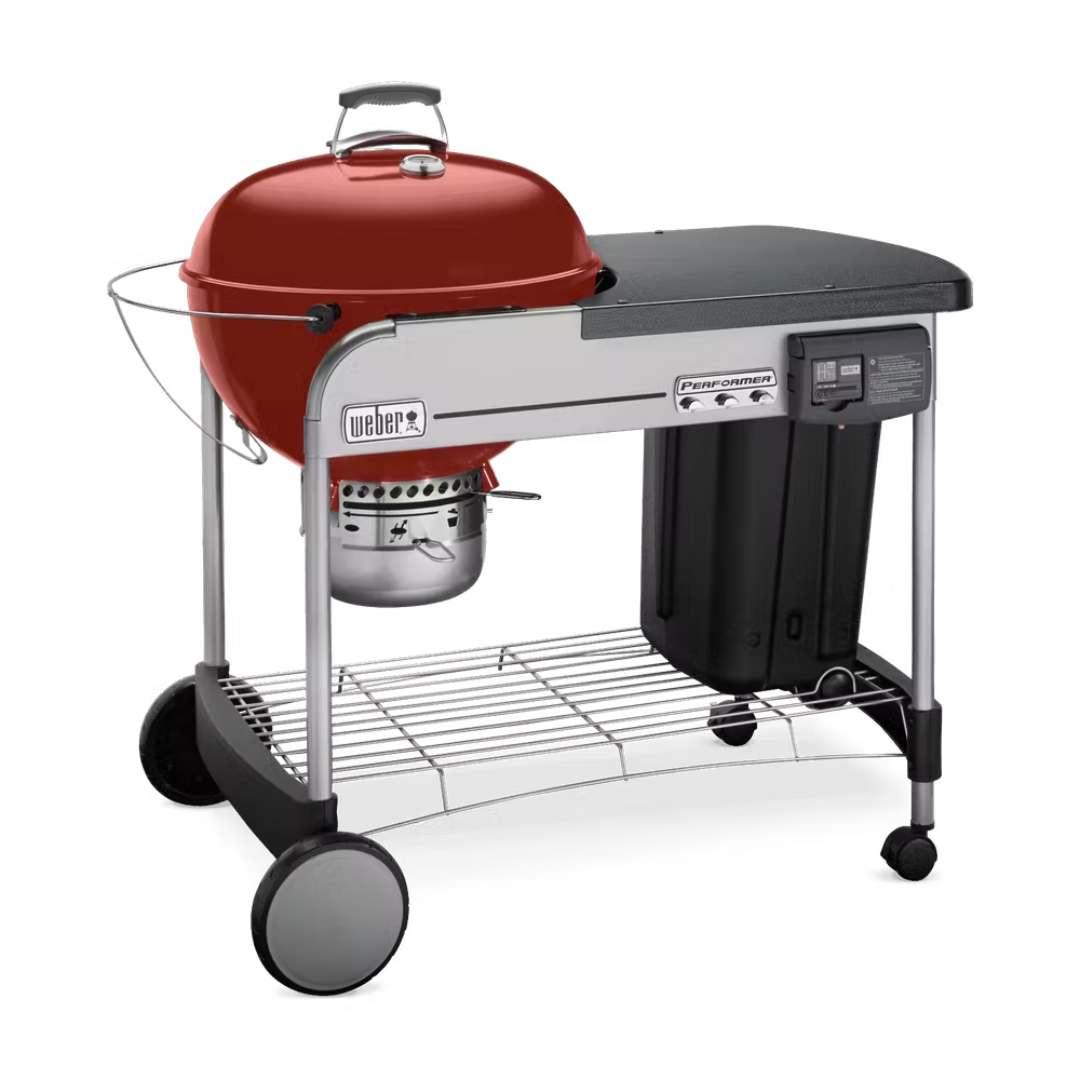 Asador de carbón Performer Deluxe 22" Rojo carmesí