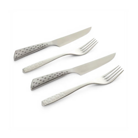 Set de cuchillo y tenedor para carne - 4 piezas